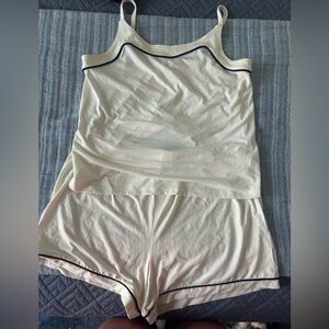 Women's Cream Sleepwear Set